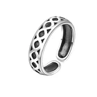 Ring Black Rings Silver 925 Open Twist Band Jewelry Oxidized Men Ring Black Rings
