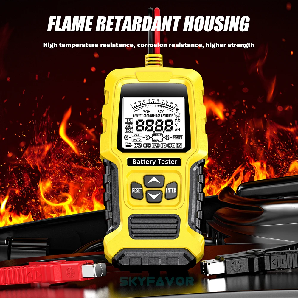 Automatic Maintenance-free deepcycle battery tester Universal 12V 24V lead acid battery CCA internal resistance tester analyzer