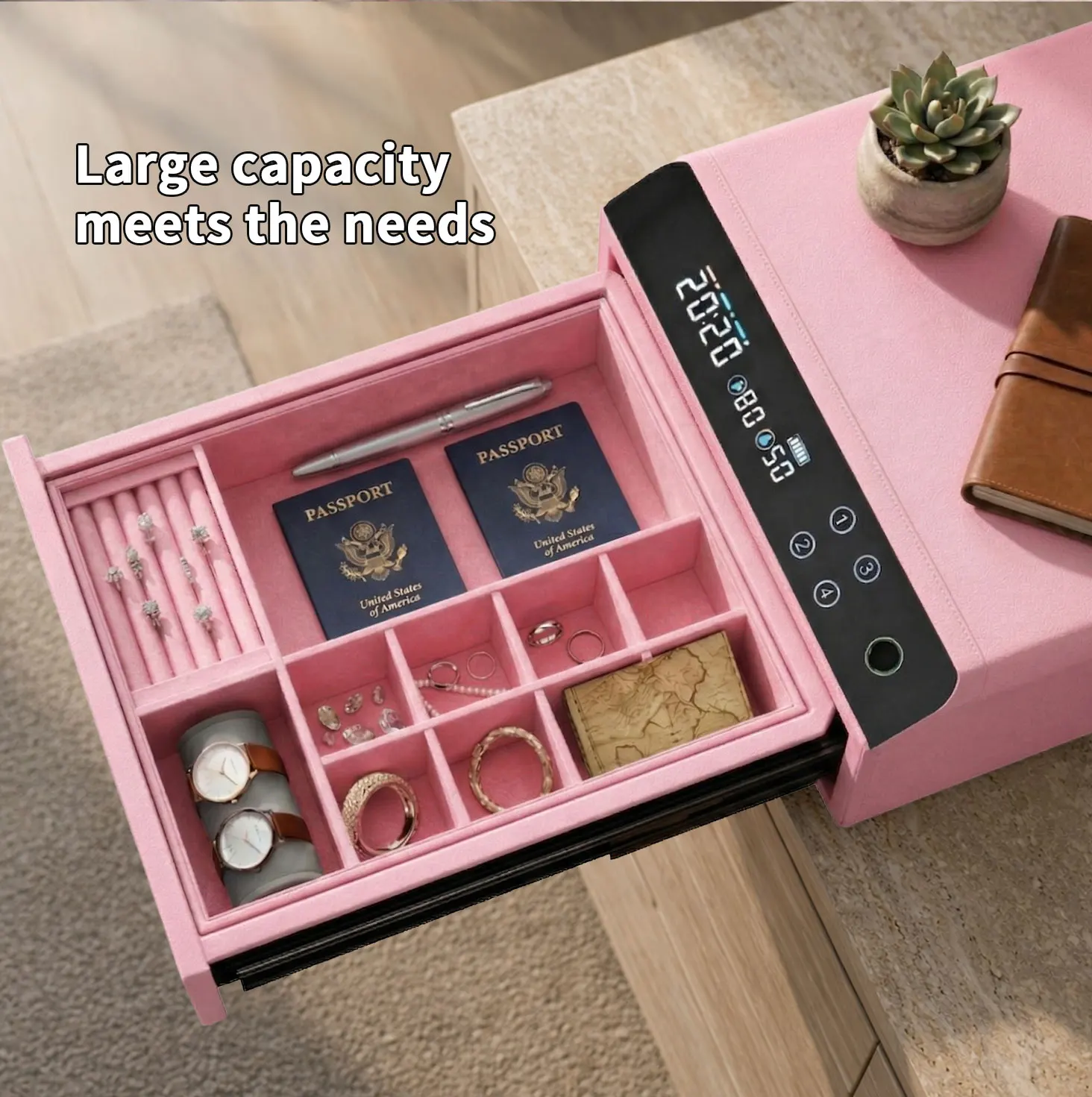 dr 1274 ft ceqsafe smart hot sale electronic cash 4 drawers hidden and safe with fingerprint password for jewelry storage-9