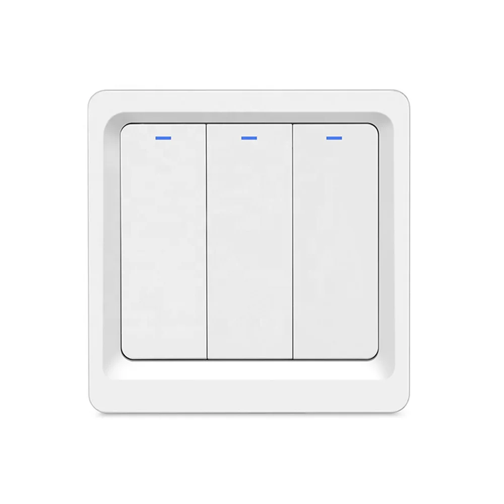 EU/UK Smart Life Tuya WiFi 1 2 3 Gang Push Button Switch for Alexa Google Home 
