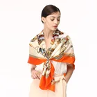 Scarf Widely Used Superior Quality Custom Logo Square Satin Custom Printing Scarves Silk Scarf