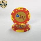 Poker Chips 14 Gram Clay 2 Tone Gambling Casino Poker Chips With Custom Sticker And Decals