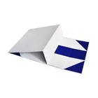Custom Logo Luxury Design White Cardboard Magnetic Folding Gift Box With Ribbon Closure For Shoes