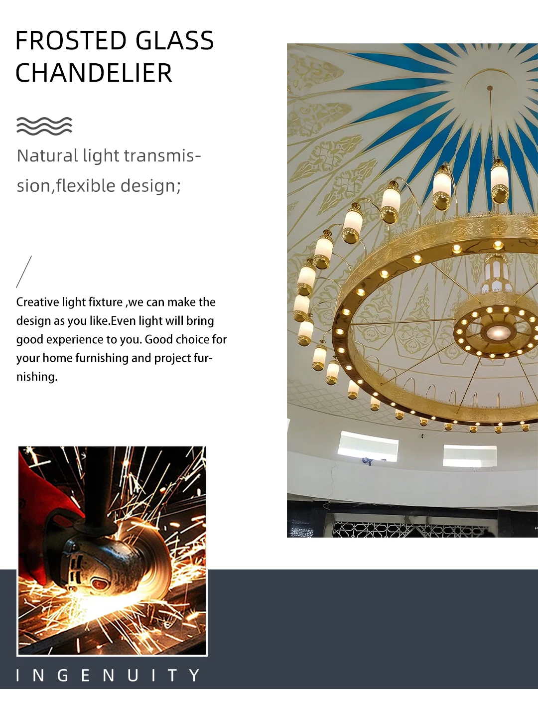 cpl 004 grand islamic mosque chandelier custom oversized led lighting for masjid prayer hall-2