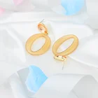 Vintage Vintage Vintage Oval Hollow Pendant Acrylic Earrings Gold Plated Pendant Earrings Women