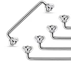 Surface Piercing Jewelry Titanium ASTM F136 Crystal Dermal Anchor Top Surface Barbel Body Piercing Jewelry
