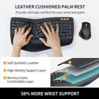ProtoArc Ergonomic Keyboard And Mouse Combo Portable Office Split Keyboard BT Wireless Keyboard And Mouse