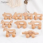 Car Wooden Wholesale Lovely Craft Animals Shape Small Car Toy Wooden Toys Vehicle For Children