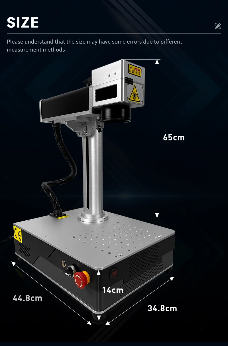 New20W30W50W Fiber Laser Marking Machine Laser Engraving Price for Metal Plastic Pen Gold Silver Jewelry Handling Multiple Color