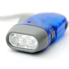 Torch Plastic Led Flashlight Factory Supply Small Pocket Plastic Material Hand Press Charge 3 Led Torch 3*AG10 Battery Cheap Hand Operated Dynamo Flashlight