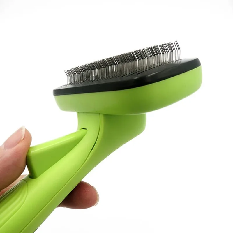 New Upgraded Removes Tangled Hair Dogs Cats Pet Grooming Tool Self Cleaning Slicker Pet Hair Remover Brush