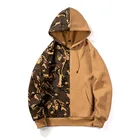 Hoodies Cotton Half Camouflage Hip Hop Hoodies Street Style Casual Fashion Cotton Hoodies For Men