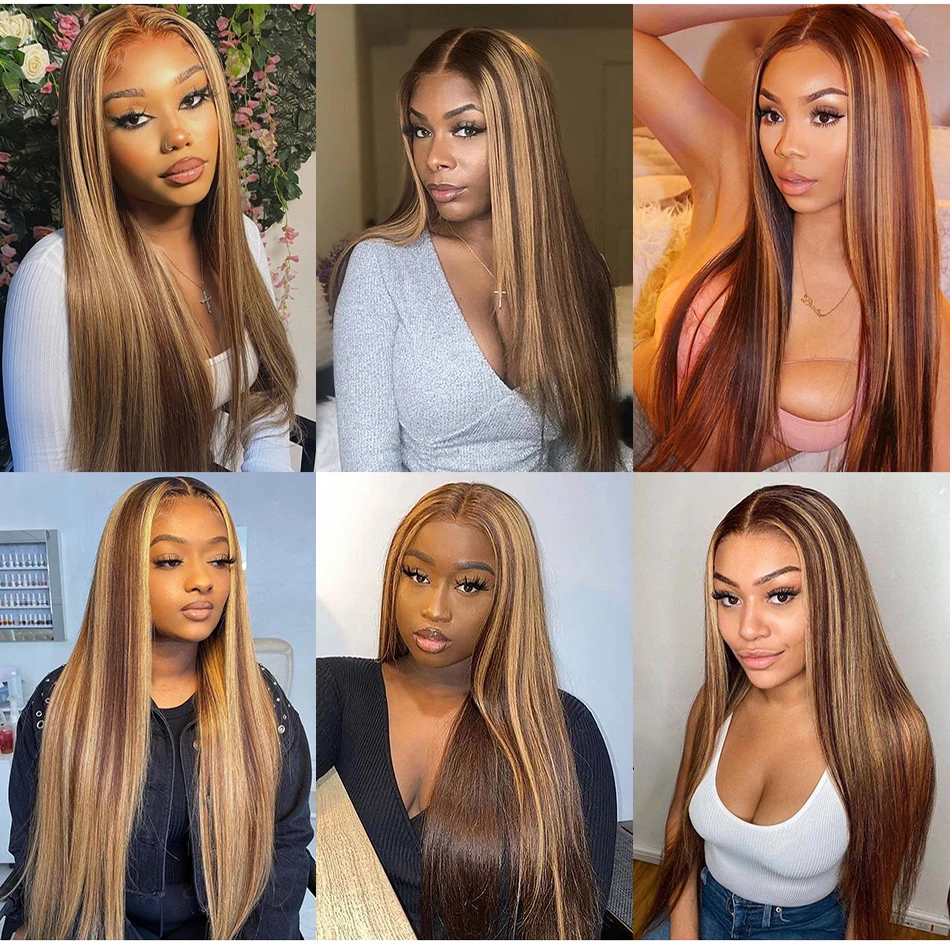 13x4 Highlight Hd Transparent Lace Front Wig P4 27 Honey Blonde Piano