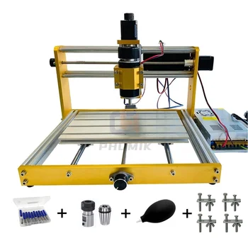 CNC 3018 Plus Metal Frame DIY Laser Engraving Machine with 300*180*80mm Working Area Laser-Containing Device