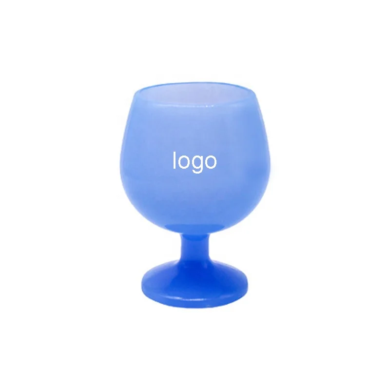Unbreakable Colorful Silicone Red Wine Glasses Cup Custom Logo Silicone Goblet