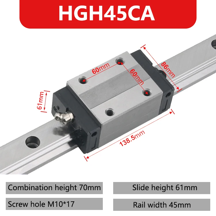 High Rigidity Precision Steel Linear Rail Linear Guide Hg Series