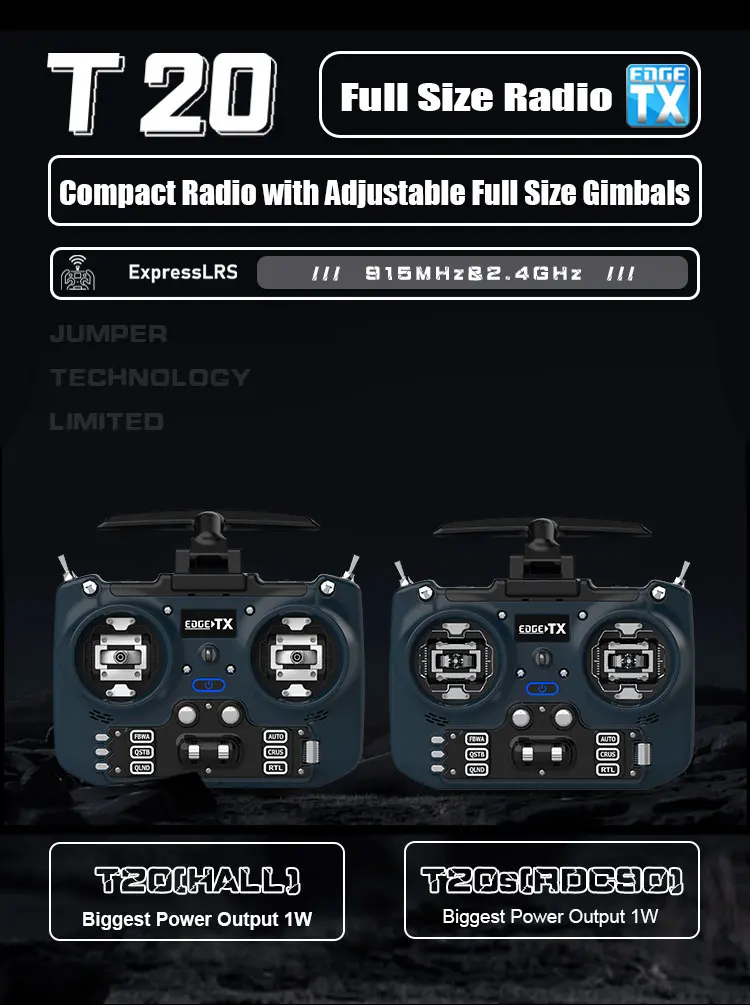 ELRS 2.4G 915MHz 1W RDC90 HALL VS-M Full Size Radio Remote Control Edgetx manufacture