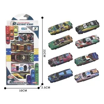 The best gift for children A box of 5 pieces metal sliding simulation vehicle  die-metal sports car