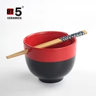 Ceramic Bowl Ceramic Ramen Bowl Wholesale Ceramic Japanese Ramen Bowl With Chopsticks Ramen Bowl Cute For Daily Use