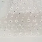 Garments Wholesale Custom Popular White Cotton Embroidery Lace Fabric For Garments