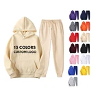 Men Sweat Suits Wholesale Custom Logo Blank Running Tracksuits 2 Piece Hoodies Set Jogger Men Sweat Suits