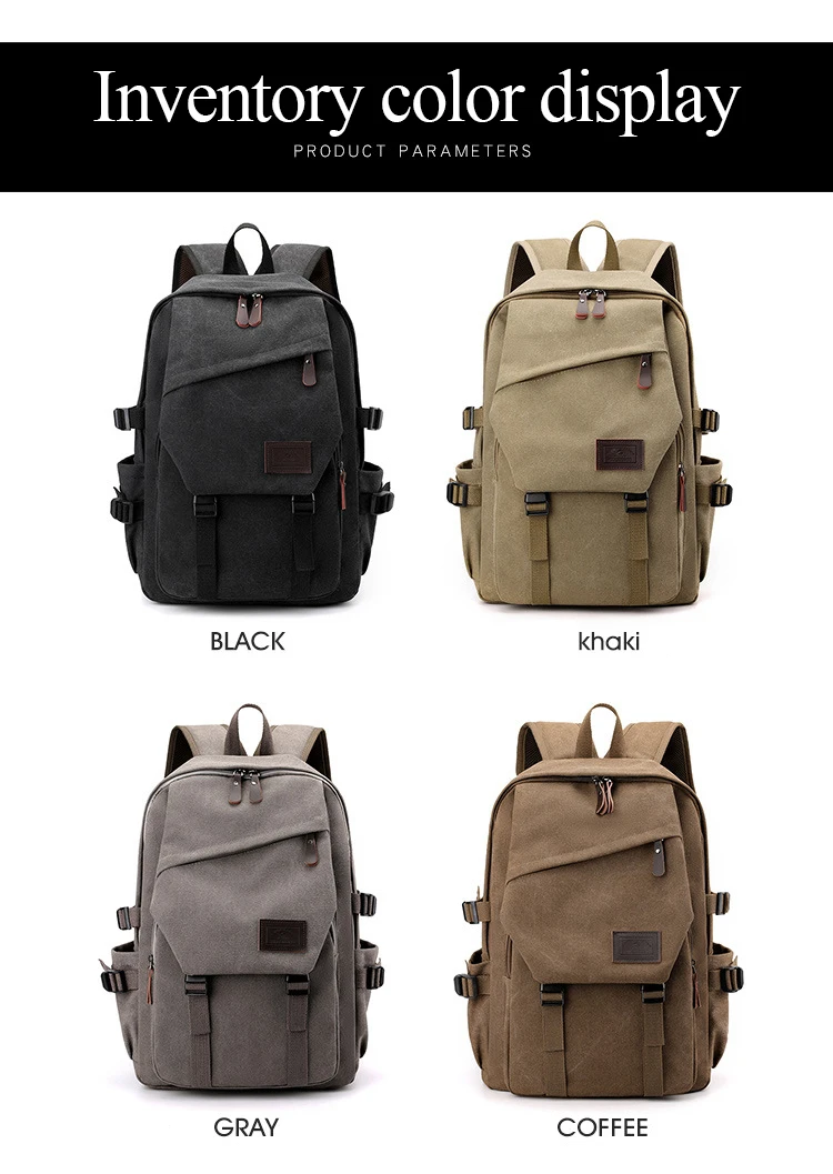 Custom retro men canvas backpacks large capacity outdoor travel bags laptop hiking backpacks with logo Custom retro men canvas backpacks large capacity outdoor travel bags laptop hiking backpacks with logo