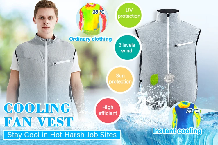 Conditioning Vest Fan, COTTON, USB, 5V - detail 2