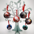 Christmas Decoration Bulk New Pendant Metal Round Christmas Tree Decoration Ornaments Balls