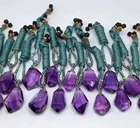 Gemstone Topaz Precious Amethyst Ice Jewelry Gemstone Topaz Diamond Cut Corner Set Crafts Crystal Carving