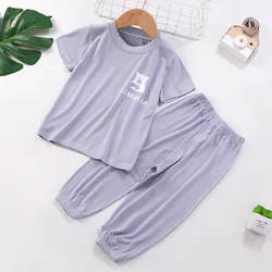Wholesale price new style cartoon short sleeve long pant cotton baby boys clothes summer children clothes