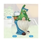 Art Sell Well New Type Resin Art Craft Solar Lamp Outdoor Led Gnome Statue