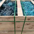 Sea Glass Clear Sea Blue Landscaping Colored Slag Glass Rocks For Gabion Garden