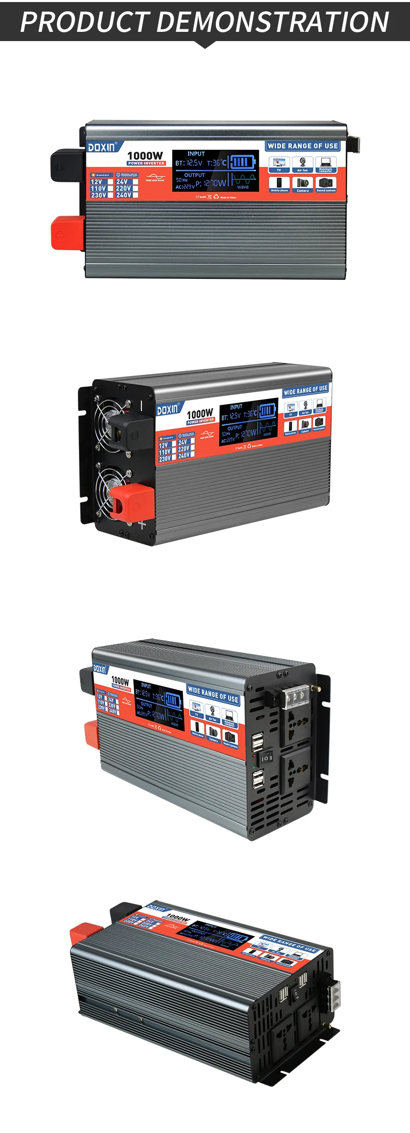High Quality Peak 20000W 12v 24v DC to AC 110v 220v Pure Sine Wave Inverter Power Inverter