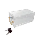 Poker Clear Acrylic Poker Cards Dealer Button Chips Drawer Case With Handle