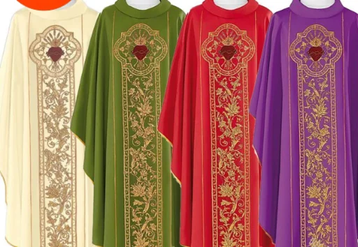 BLESSUME Celebrant Chasuble Church Purple Mass Vestments
