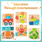 Educational Toys YO Wow New Arrivals Cartoon Animals Jigsaw Educational Woooden 3d Puzzle 2021Kids Toys