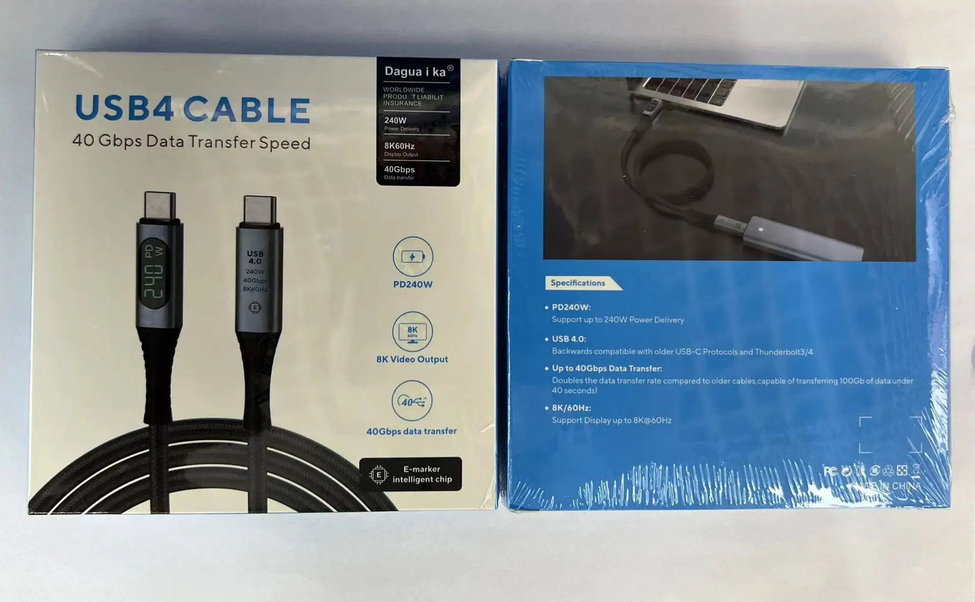 Youyi USB TypeC Cable USB 3.2, USB4, Thunderbolt 4 Connector TPE