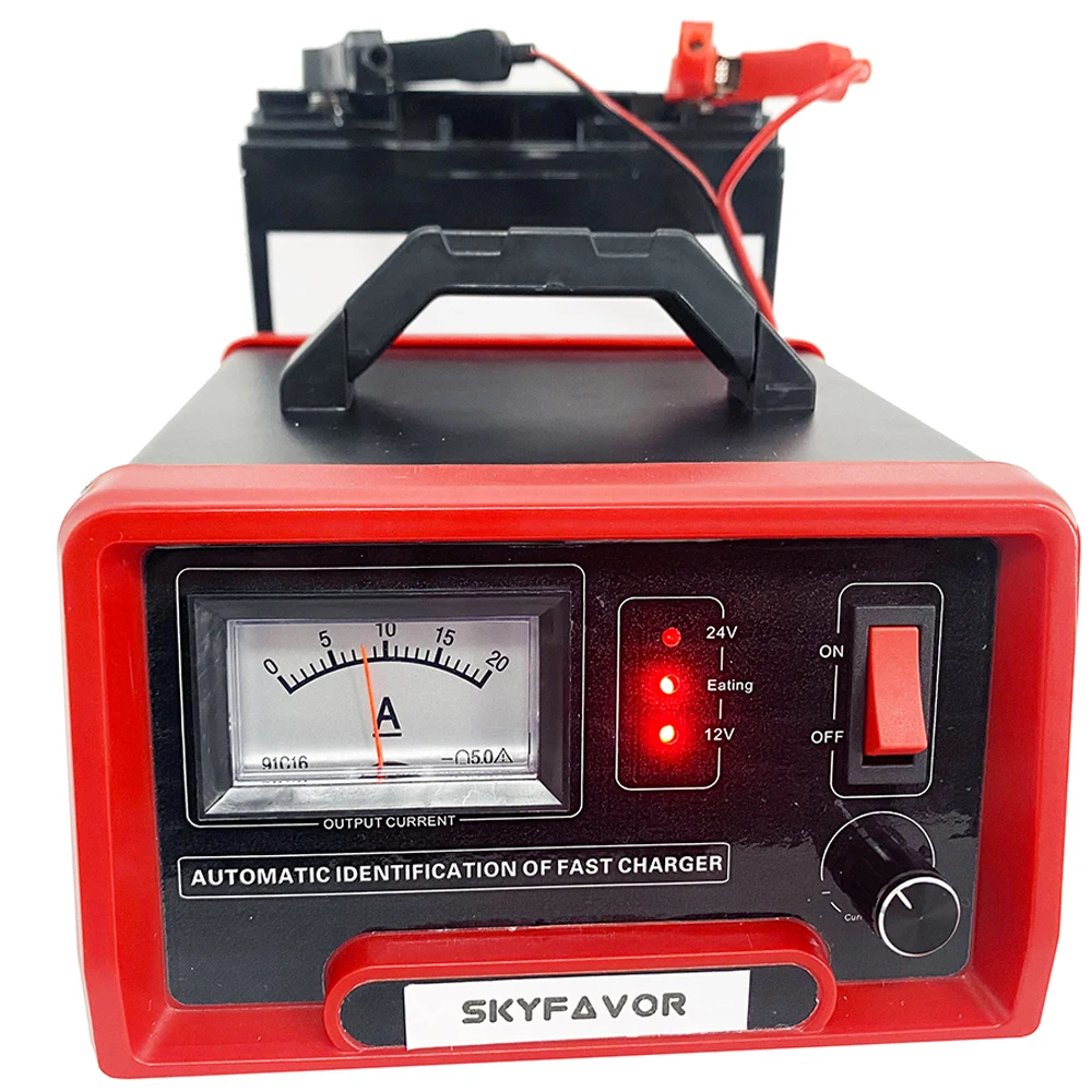 Automatic 12V 24V battery charger 12V 24V 10A adjustable fast truck motorcycle car battery charger for gel agm lead acid