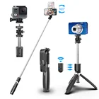 Stand Wholesale L02 Universal Remote Foldable Smartphone Tripod Selfie Stick With Tripod Stand For IPhone