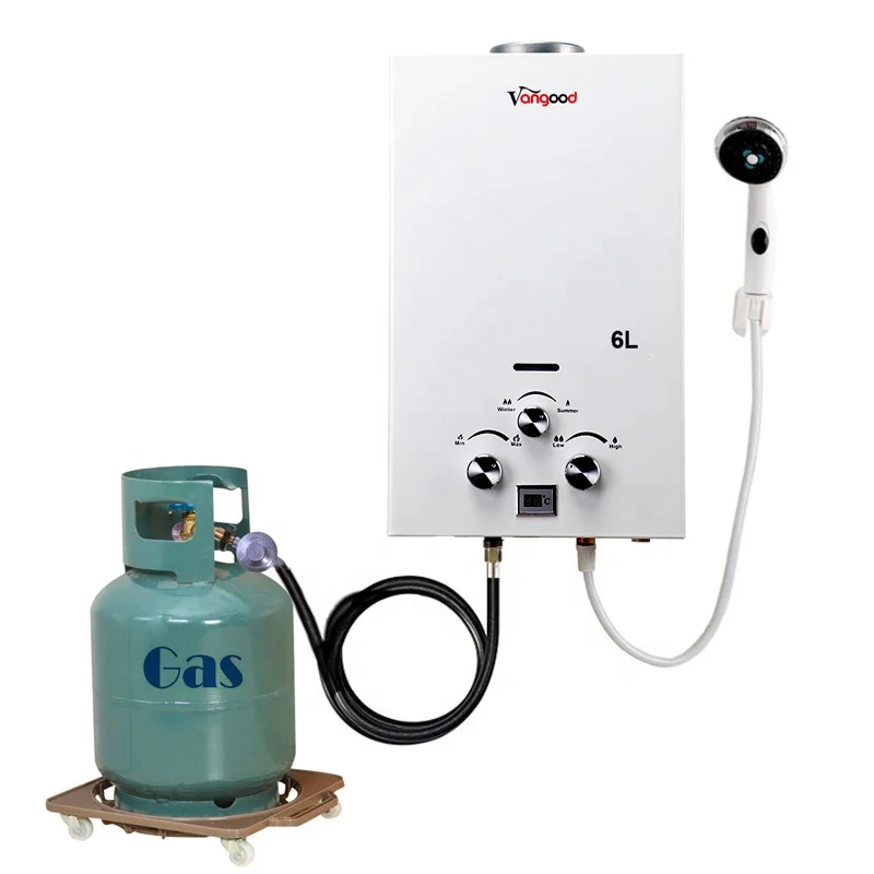 Color : 10L WANGXU 6L/8L/10L/12L/16L/18L Propane Gas LPG Tankless Water Heater On Demand Boiler Shower Kit 