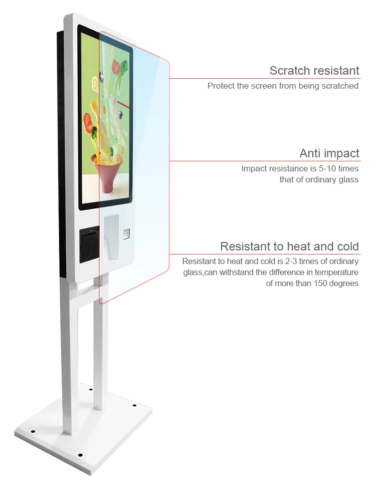 Double Sided Kiosk Customized Restaurant Wall Mounted Food Ordering