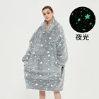Sweatshirt Hoodie Amazon Wholesale Printed Soft Sweatshirt Blanket Oversize Sherpa Fleece Hoodie Blanket