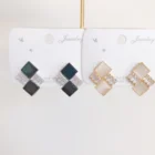 Fashion Acrylic Earrings Bohemian Fashion New Geometric Acrylic Rhinestone Jewelry Drop Stud Earrings For Women