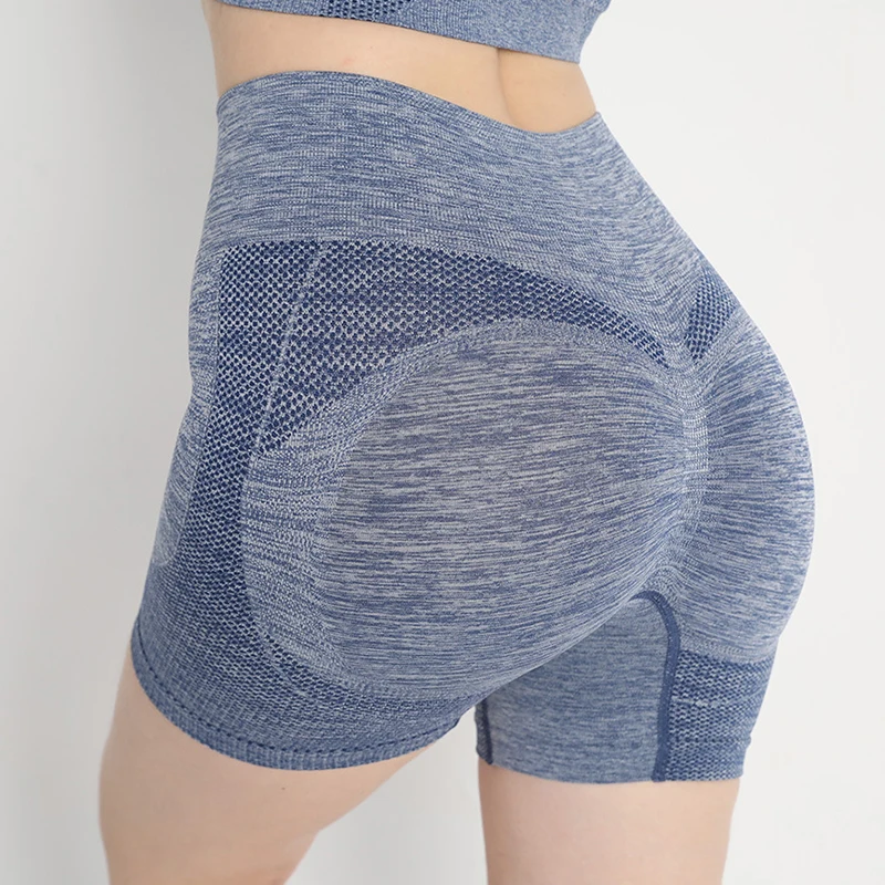Wholesale Gym Push Up Butt Lift Bike Shorts For  Women Yoga Pant Sport Workout High Waist Mesh Short Yoga Legging
