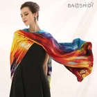 Long Scarves Long Chinese Style Double Face Long Digital Printing Rectangular Scarves Ladies Silk Scarf
