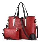 Hand Handbag OEM Custom Logo Ladies Shoulder Hand Bags Luxury 2 PCS Set Handbag For Women In Stock
