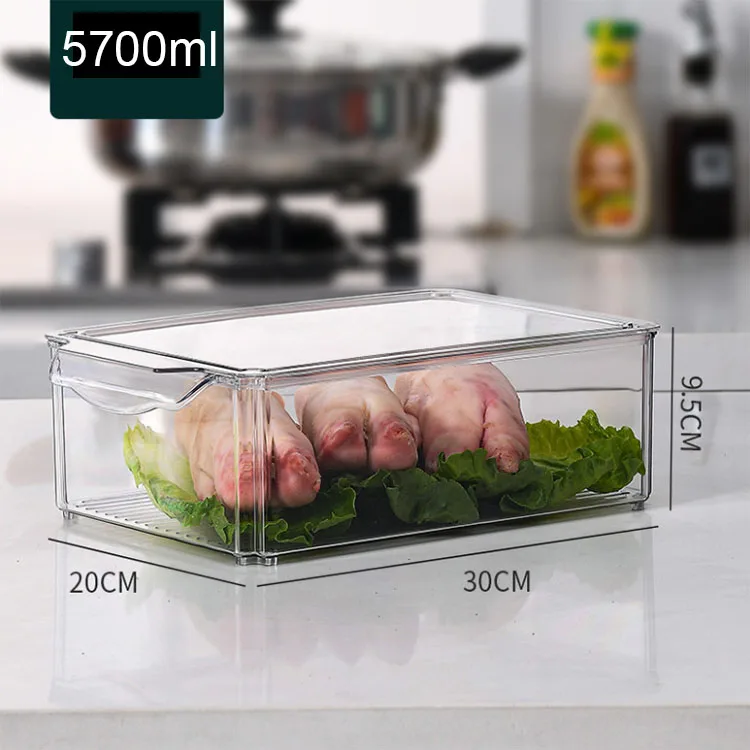 12.6L Clear Vacuum Seal Food Storage Containers for Kitchen Space Saver Organization