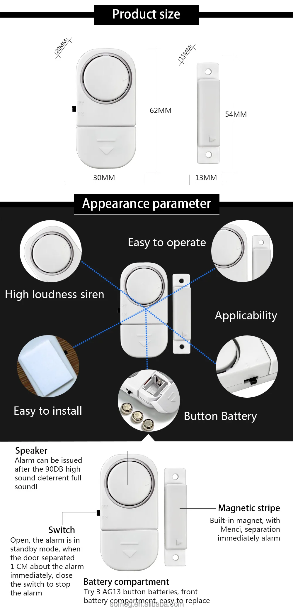 Home Security Alarm System Standalone Sensors Wireless