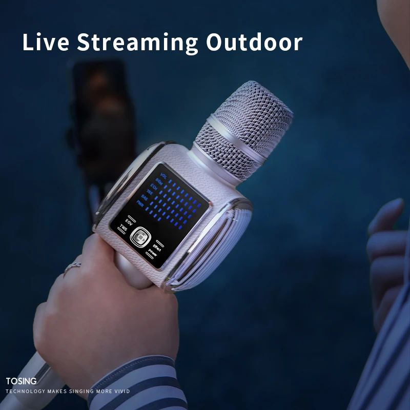 Hot Classic Tosing G6 Tws Duet Wireless Blue Tooth Karaoke Mic For