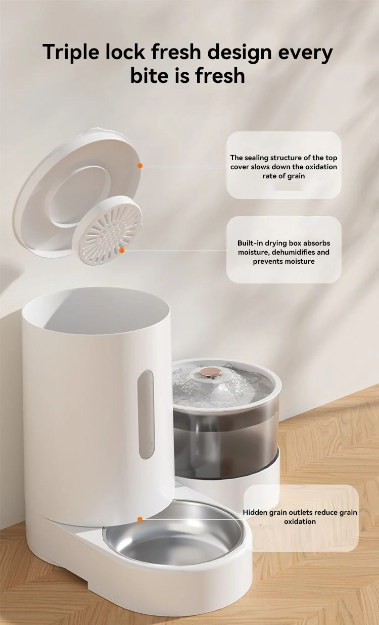 New Gravity Pet Feeder and Water Dispenser Set Automatic 2 in 1 Feeder Suitable for Dogs and Cats Pet Products manufacture
